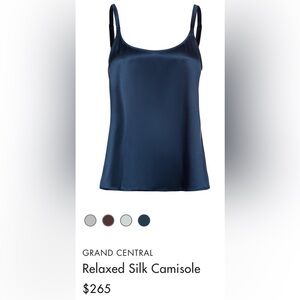 Hanro Mystic Blue Silk Camisole Original price $265